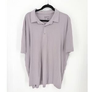 Fresh Clean Threads Mens Preppy Purple Stratus Soft Short Sleeve Polo Shirt 3xL